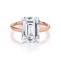 Tiffany Style Emerald Diamond Ring — Ministry of Gems exclusive design