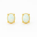 White Opal Classic Earrings — Ministry of Gems exclusive design