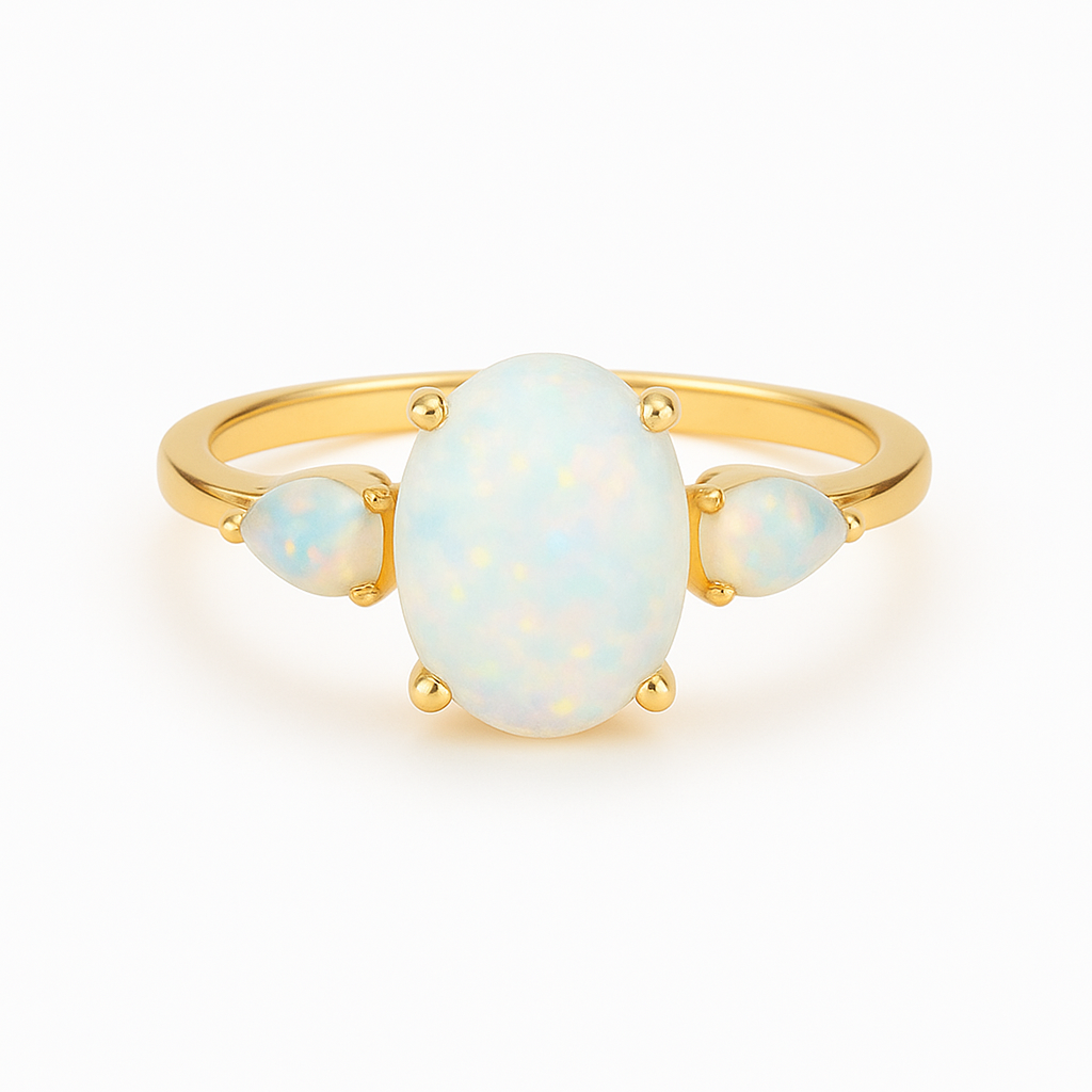 White Opal Ring — Ministry of Gems exclusive design
