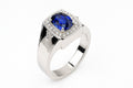 Gents' Sapphire Cushion Signet — Ministry of Gems