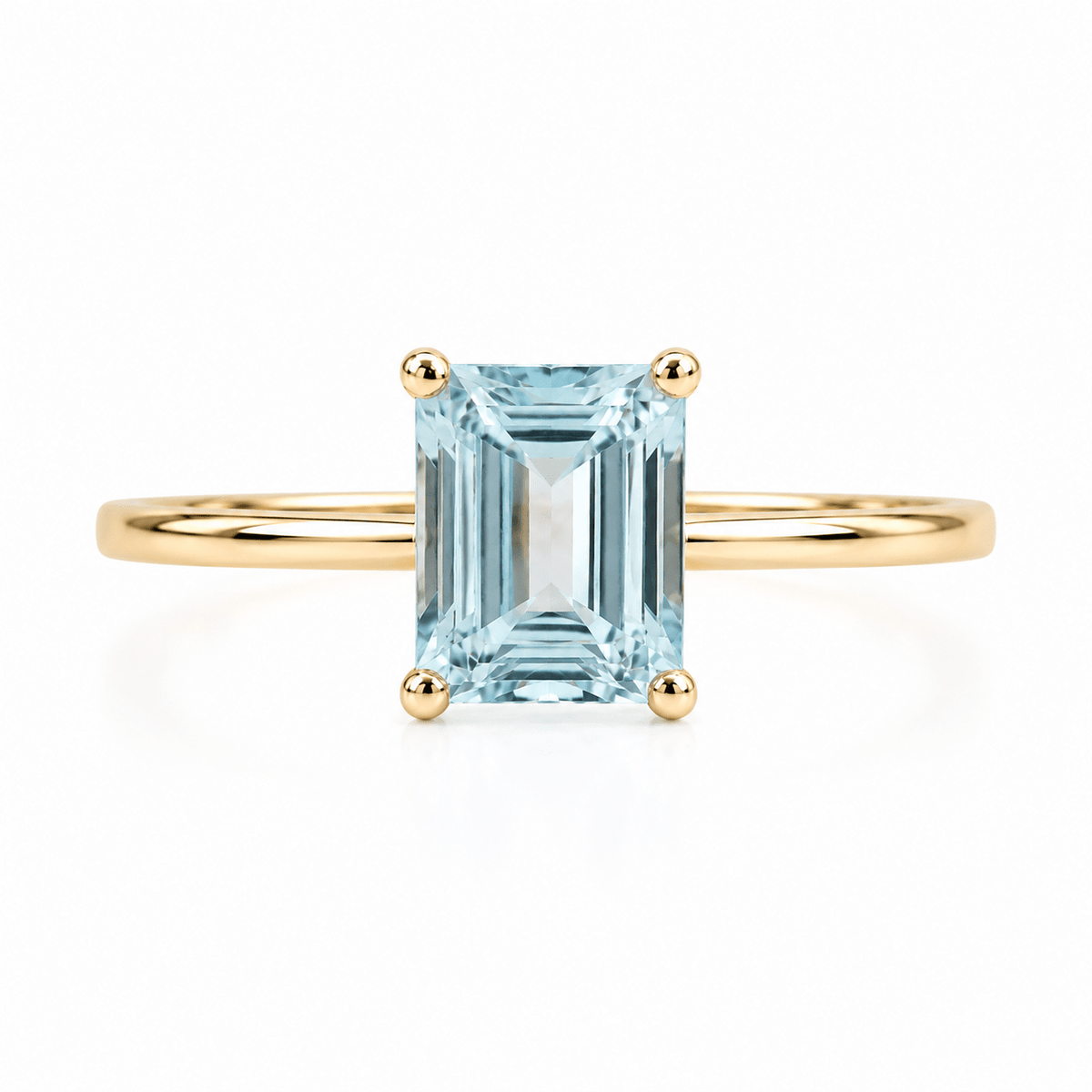Aquamarine Princess Solitaire Ring - Ministry of Gems®RingMinistry of Gems®