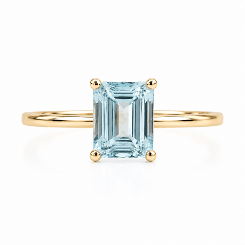 Aquamarine Princess Solitaire Ring - Ministry of Gems®RingMinistry of Gems®