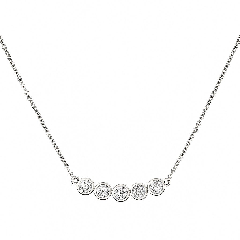 Bezel Diamond Bar Necklace - Ministry of Gems®NecklaceMinistry of Gems®