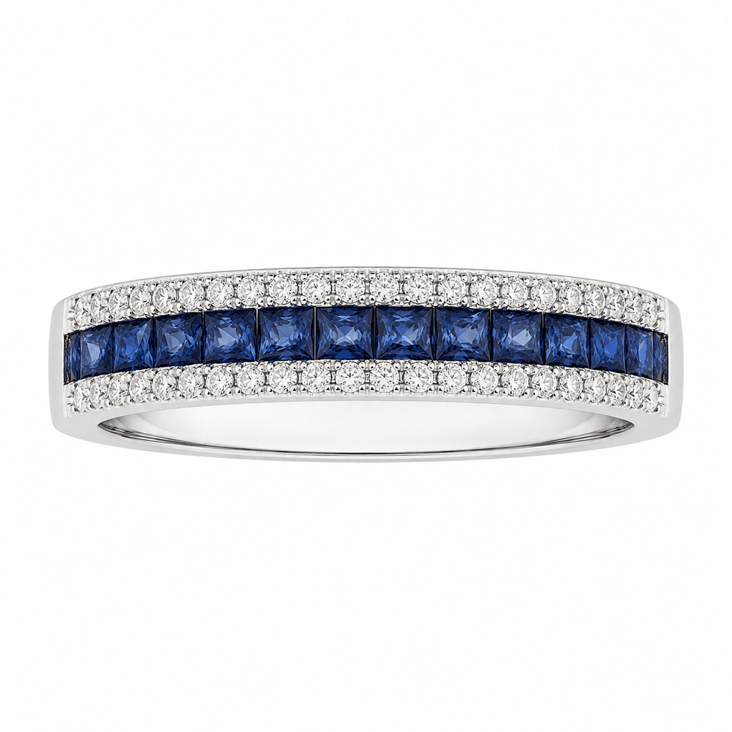 Blue Sapphire Pavé Band - Ministry of Gems®RingMinistry of Gems®