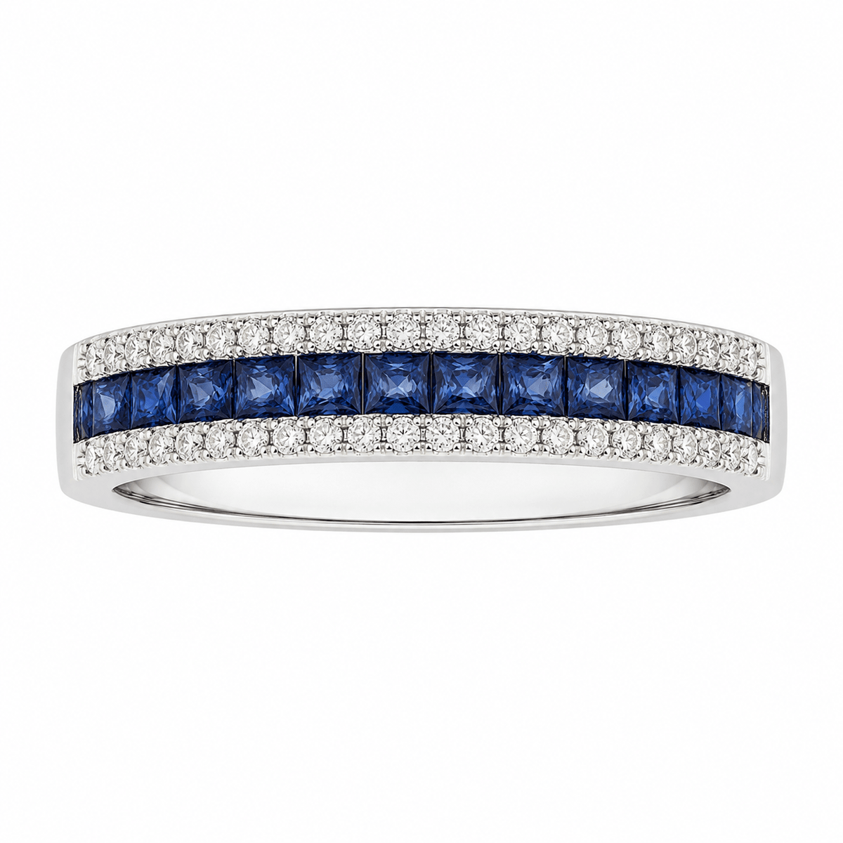 Blue Sapphire Pavé Band - Ministry of Gems®RingMinistry of Gems®