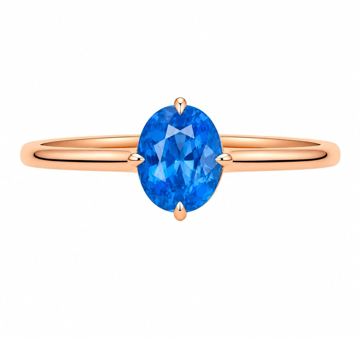 Blue Sapphire Rose Solitaire Ring - Ministry of Gems®RingMinistry of Gems®