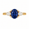 Blue Sapphire Trilogy Ring - Ministry of Gems®RingMinistry of Gems®