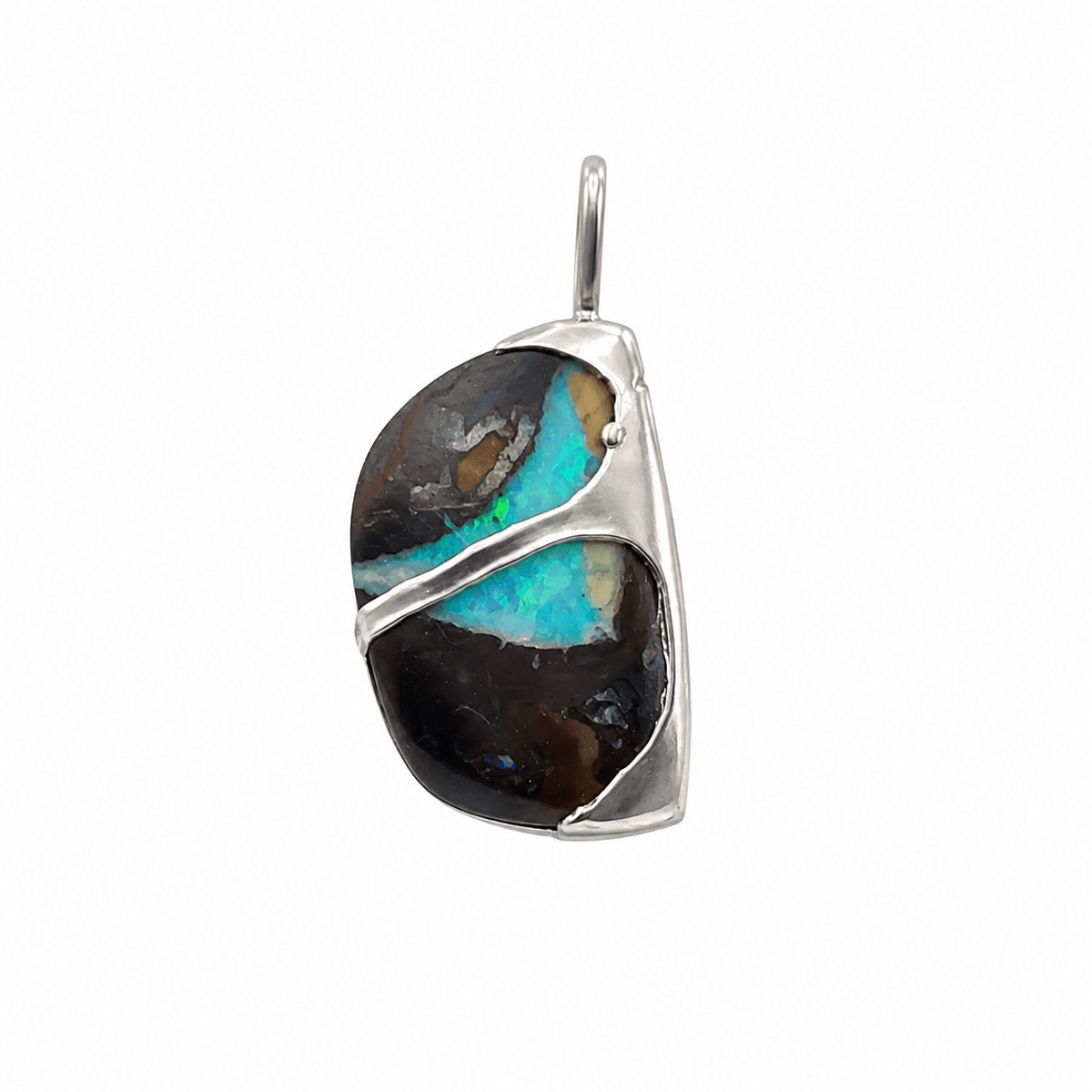 Boulder Opal Wave Pendant — Gold-Plated Sterling Silver - Ministry of Gems®PendantMinistry of Gems®
