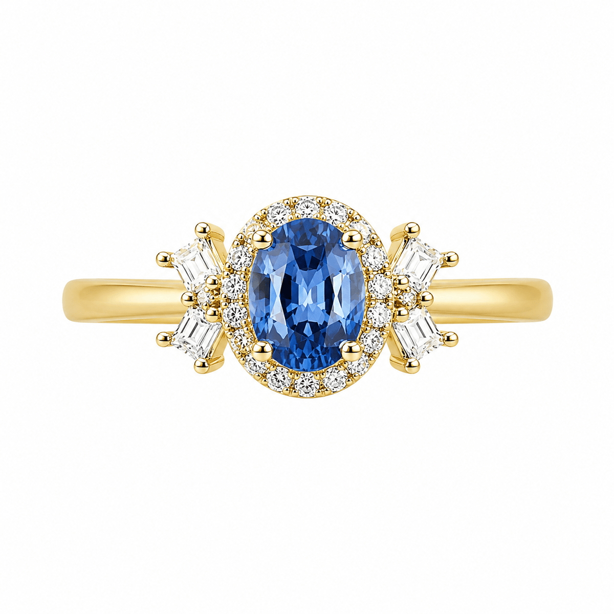 Ceylon Blue Sapphire Diamond Ring - Ministry of Gems®RingMinistry of Gems®