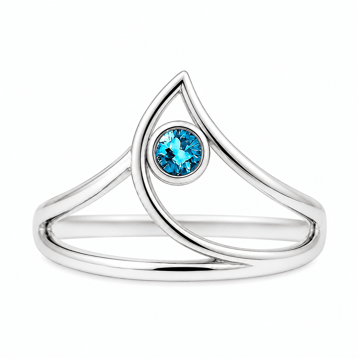 Chevron Teal Accent Ring - Ministry of Gems®RingMinistry of Gems®