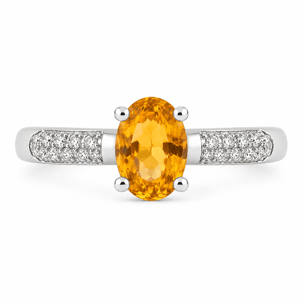 Citrine Pavé Crossover Ring - Ministry of Gems®RingMinistry of Gems®