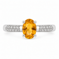 Citrine Pavé Crossover Ring - Ministry of Gems®RingMinistry of Gems®
