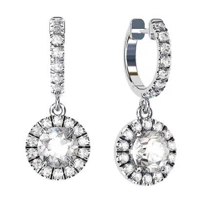 Clip-On Round Brilliant Cut Diamond Earrings - Ministry of Gems®EarringsMinistry of Gems®