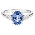 Cornflower Sapphire Trilogy Ring - Ministry of Gems®RingMinistry of Gems®