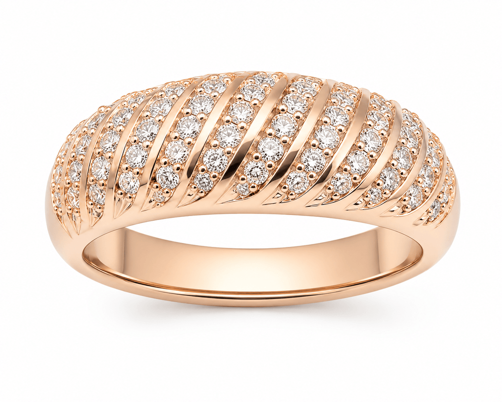 Croissant Pavé Dome Ring - Ministry of Gems®RingMinistry of Gems®