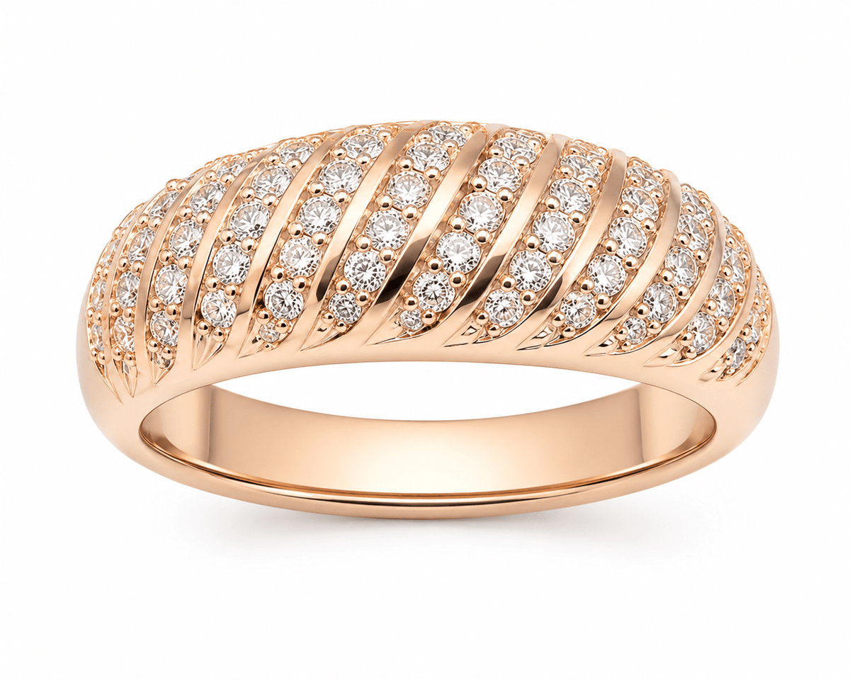 Croissant Pavé Dome Ring - Ministry of Gems®RingMinistry of Gems®