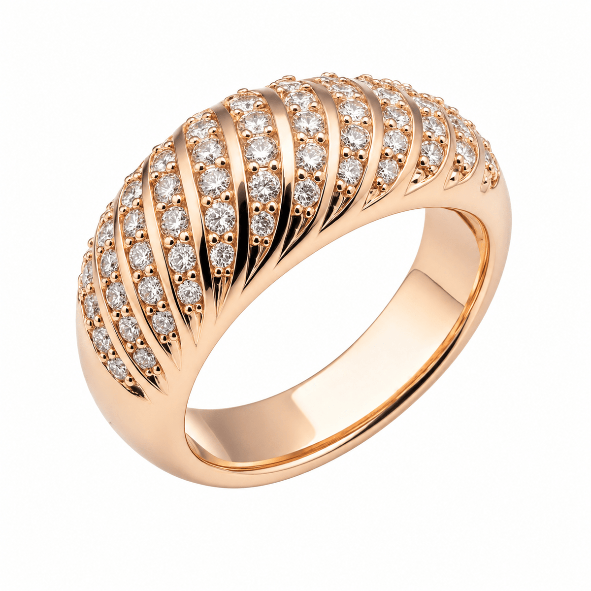 Croissant Pavé Dome Ring - Ministry of Gems®RingMinistry of Gems®