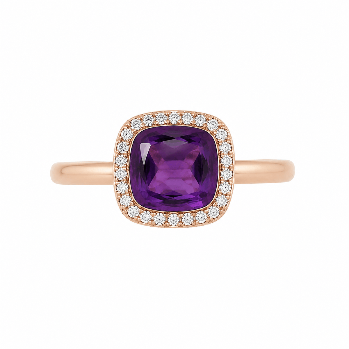 Cushion Amethyst Halo Ring - Ministry of Gems®RingMinistry of Gems®