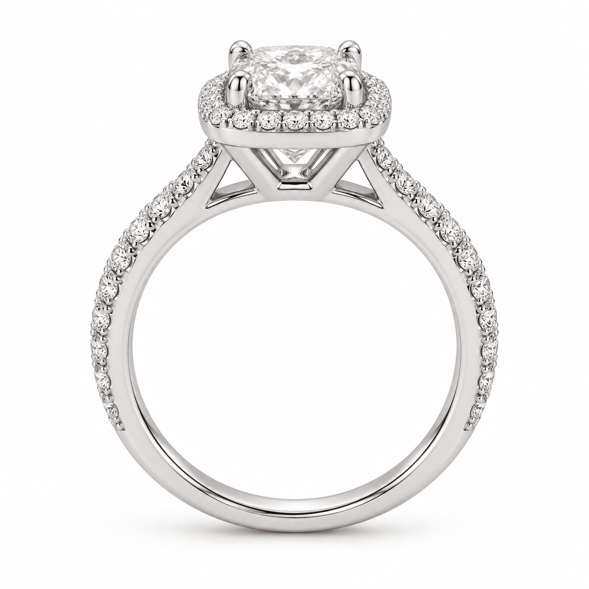 Cushion Diamond Halo Gold Ring - Ministry of Gems®RingMinistry of Gems®