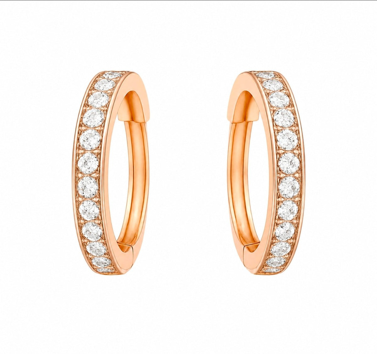 Diamond Channel Set Huggie Earrings - Ministry of Gems®EarringsMinistry of Gems®