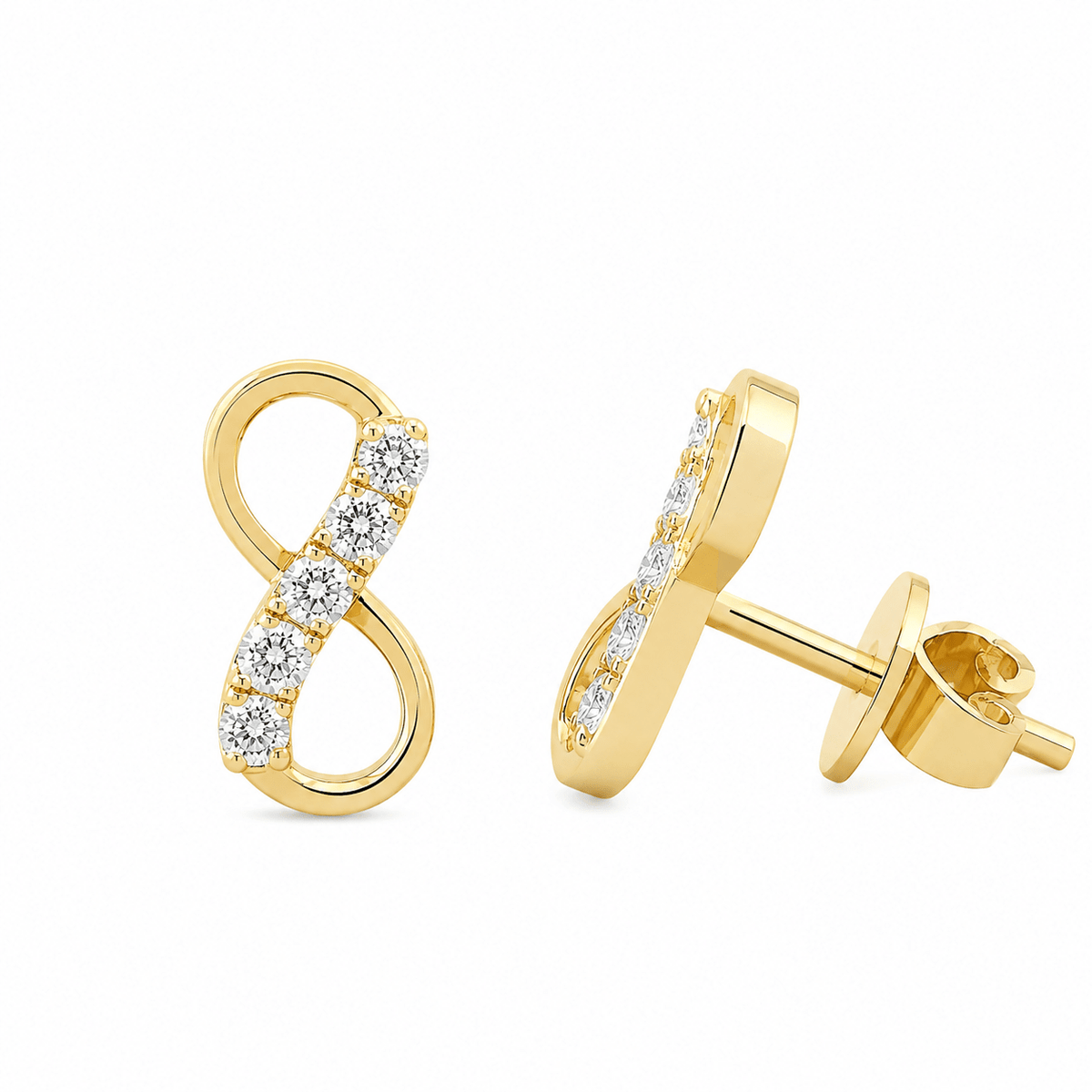 Diamond Infinity Stud Earrings - Ministry of Gems®EarringsMinistry of Gems®