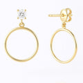 Diamond-Stud Top Open Hoop Earrings - Ministry of Gems®EarringsMinistry of Gems®