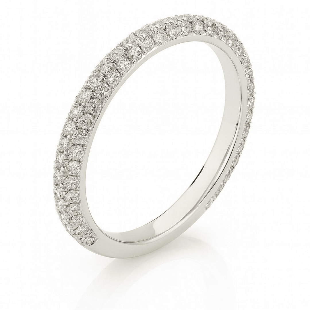 Double-Row Diamond Pavé Wedding Band - Ministry of Gems®RingMinistry of Gems®
