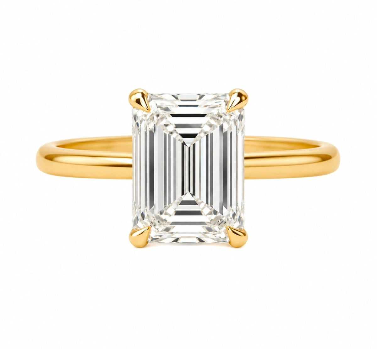 Emerald-Cut Diamond Solitaire Engagement Ring - Ministry of Gems®RingMinistry of Gems®