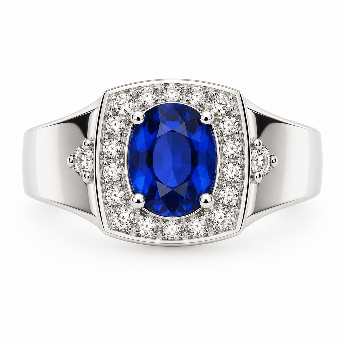 Gents' Sapphire Cushion Signet - Ministry of Gems®RingMinistry of Gems®