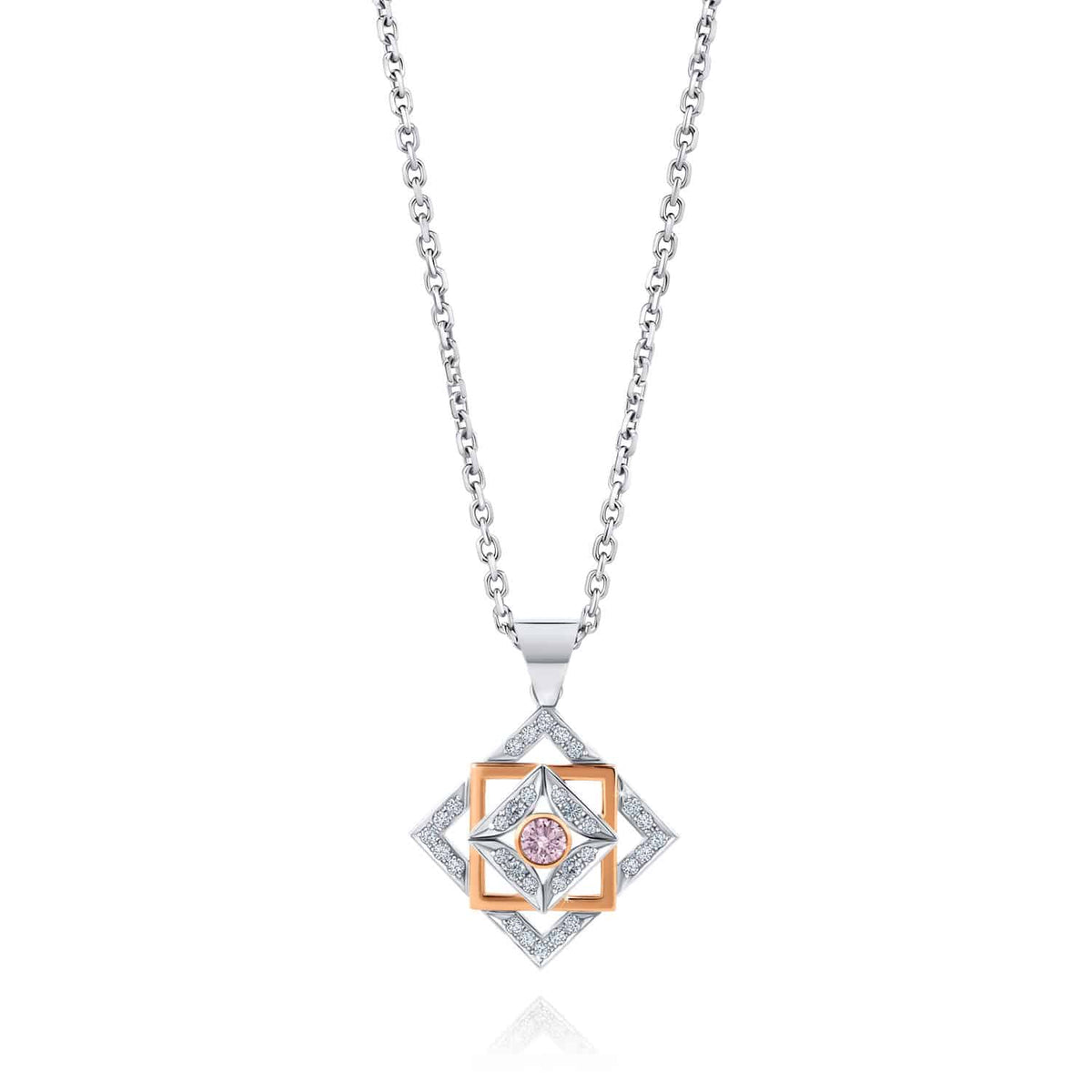 Geometric Argyle Pink Diamond Pendant - Ministry of Gems®PendantMinistry of Gems®