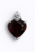 Heart Garnet & Diamond Pendant - Ministry of Gems®PendantMinistry of Gems®