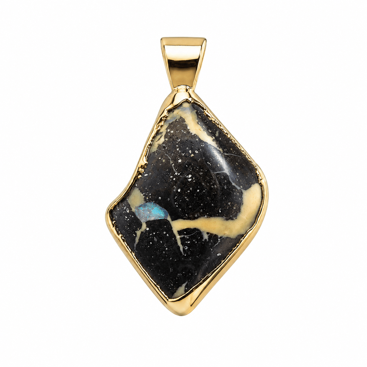 Kite Boulder Opal Shard Pendant — Gold-Plated Sterling Silver - Ministry of Gems®PendantMinistry of Gems®