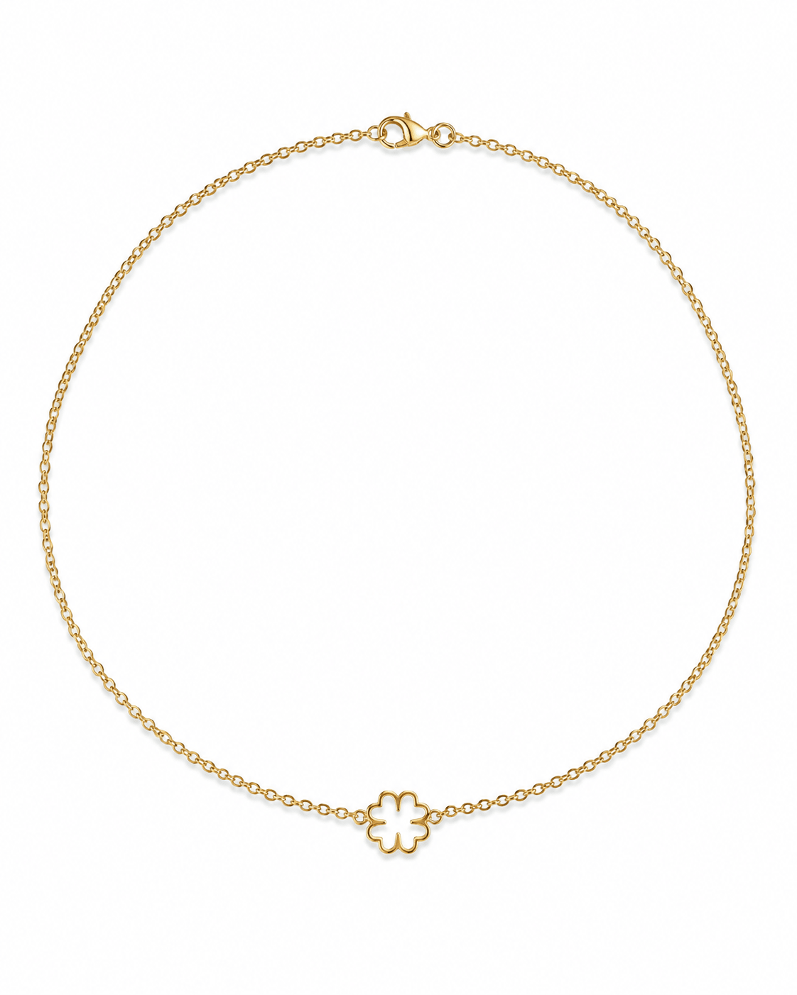'Lucky Me' 18K Yellow Gold Four-Leaf Clover Necklace - Ministry of Gems®NecklaceMinistry of Gems®