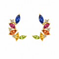 Marquise Multicolour Sapphire Cluster Climbers - Ministry of Gems®EarringsMinistry of Gems®