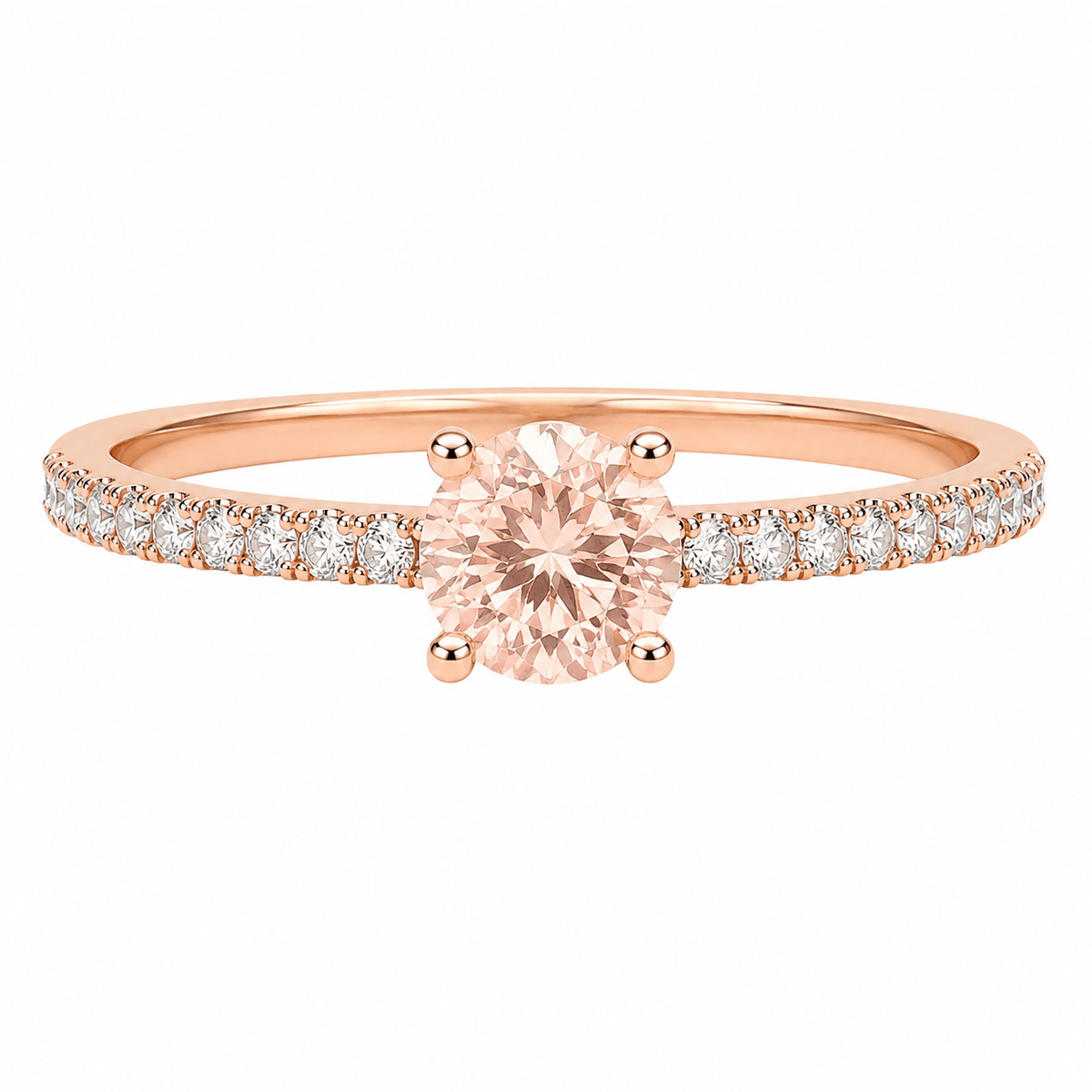 Morganite Rose Solitaire Ring - Ministry of Gems®RingMinistry of Gems®