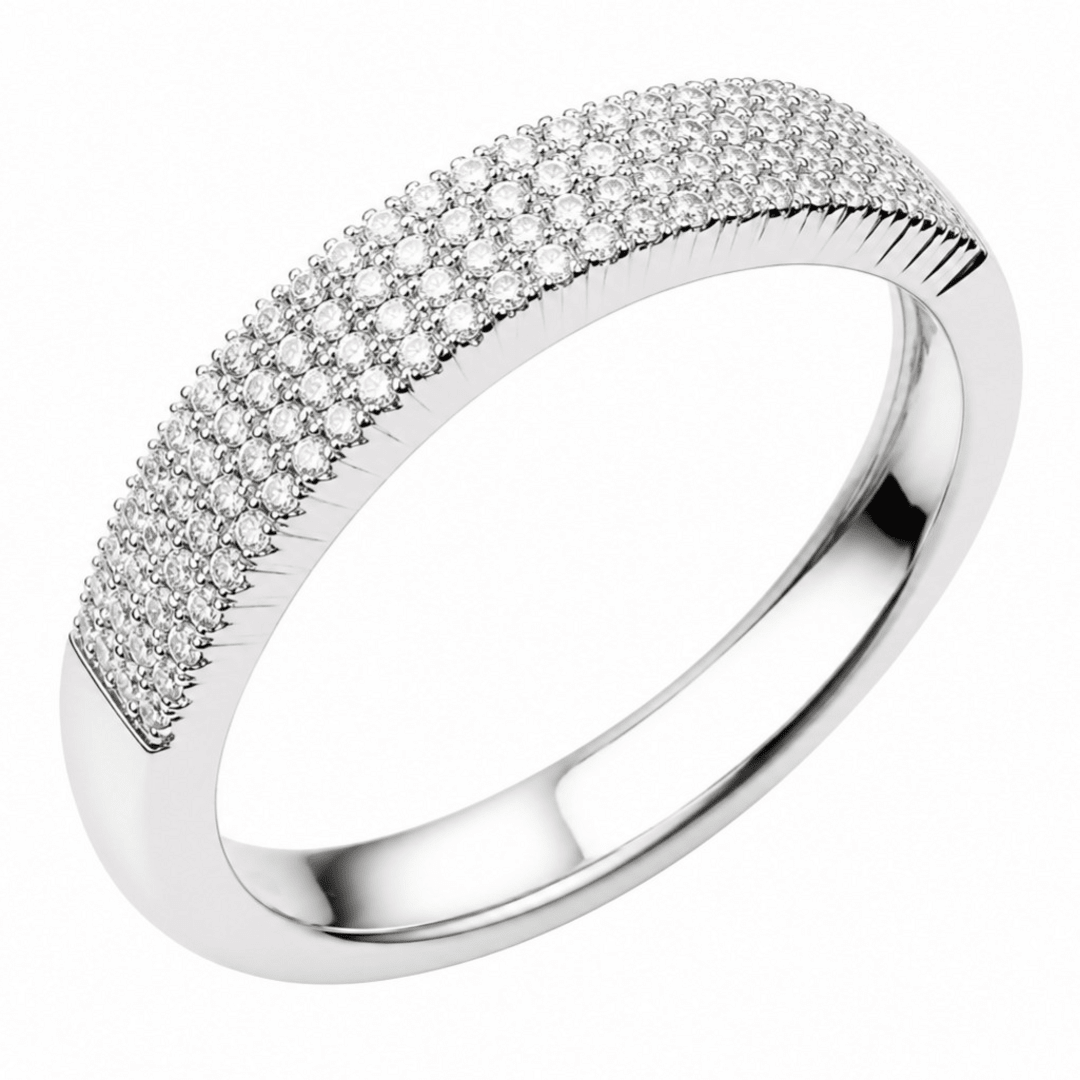 Multi-Row Pavé Diamond Gold Ring - Ministry of Gems®RingMinistry of Gems®