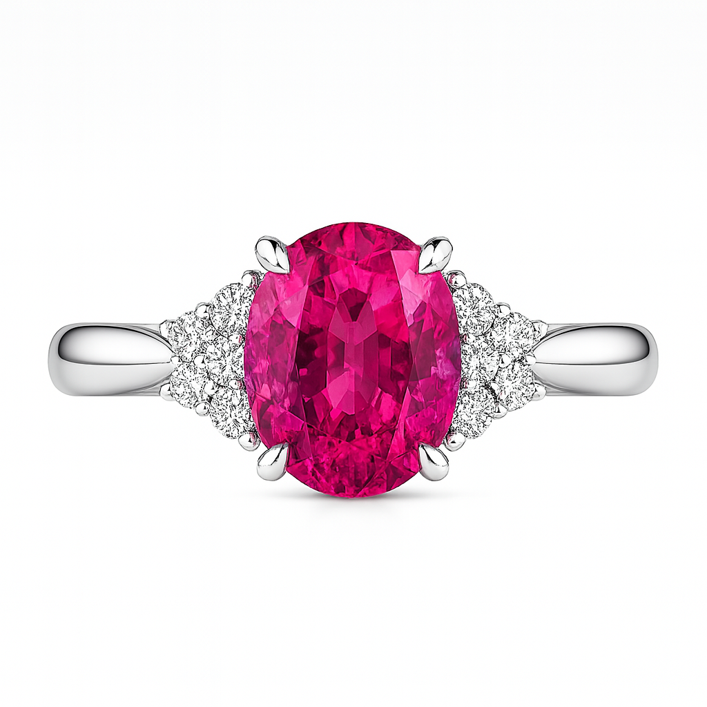 Lorene Pink Sapphire Diamond Ring — Ministry of Gems