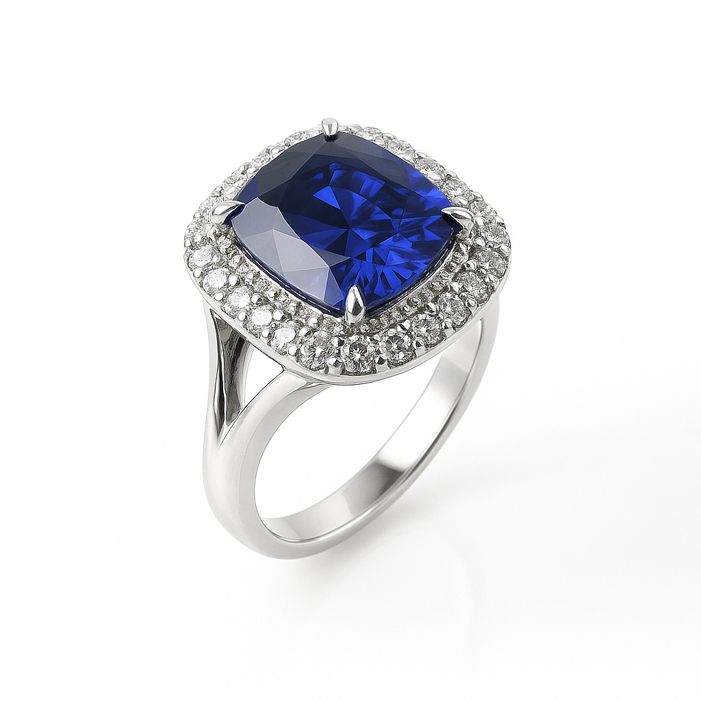 ROYALE Blue Sapphire Diamond Gold Ring — Ministry of Gems