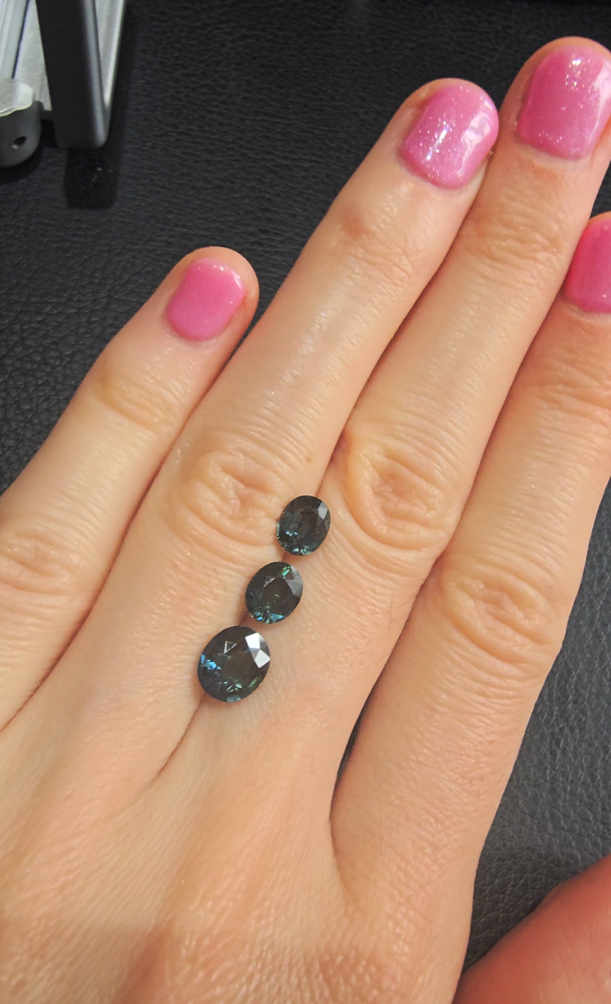 Australian Sapphires 3 Pcs Set 3.82 cts — Ministry of Gems