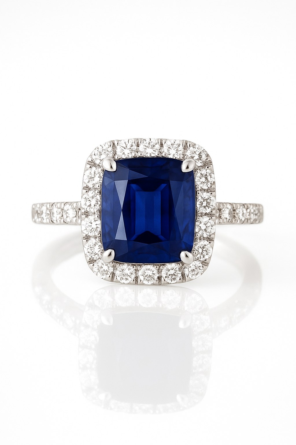 Notte Azzurra Blue Sapphire Diamond Ring — Ministry of Gems