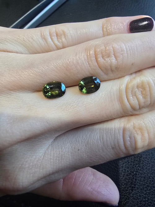 Australian Sapphire 2.94 cts Oval Pair — Ministry of Gems