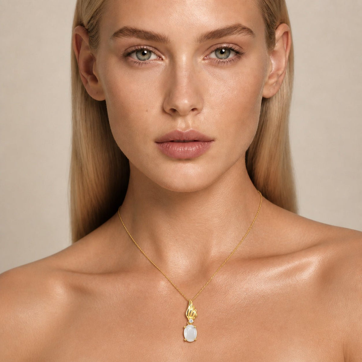 Oval Australian Opal Drop Pendant — Gold-Plated Sterling Silver - Ministry of Gems®PendantMinistry of Gems®