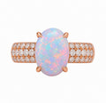 Oval Australian Opal Pavé Band Ring - Ministry of Gems®RingMinistry of Gems®
