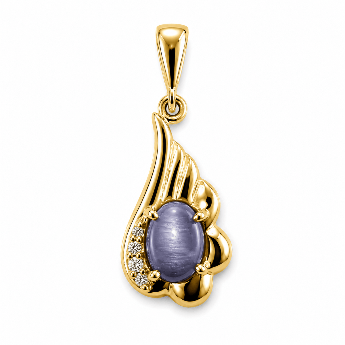 Oval Australian Opal Pendant — Gold-Plated Sterling Silver - Ministry of Gems®PendantMinistry of Gems®