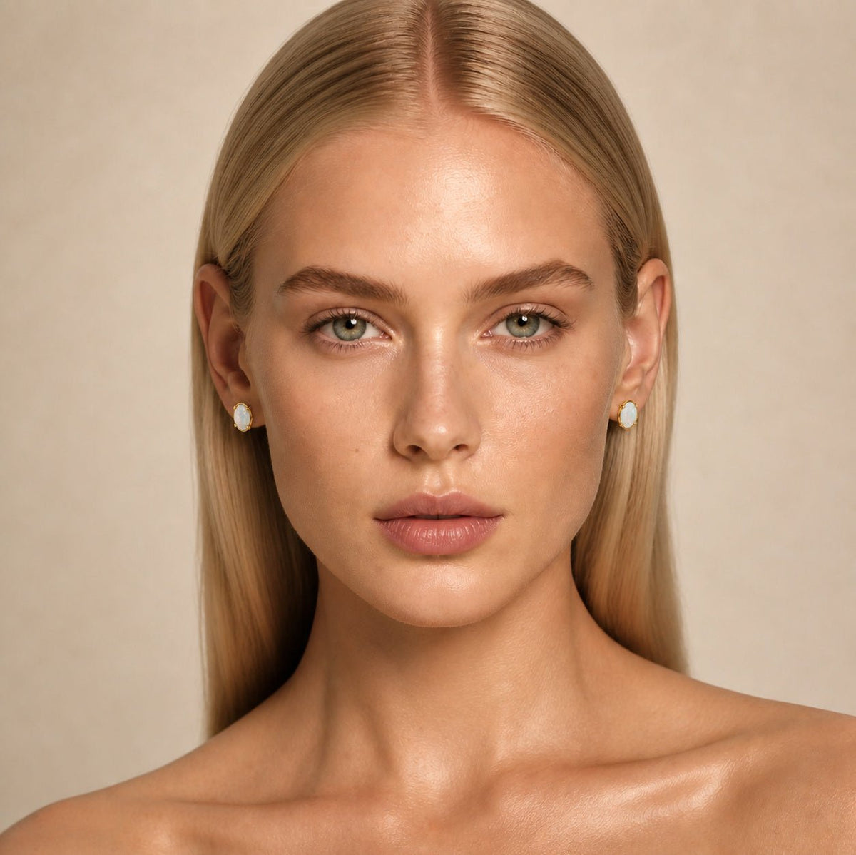 Oval Australian Opal Studs — 14K Gold - Ministry of Gems®EarringsMinistry of Gems®