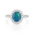 Oval Black Opal Halo Ring - Ministry of Gems®RingMinistry of Gems®