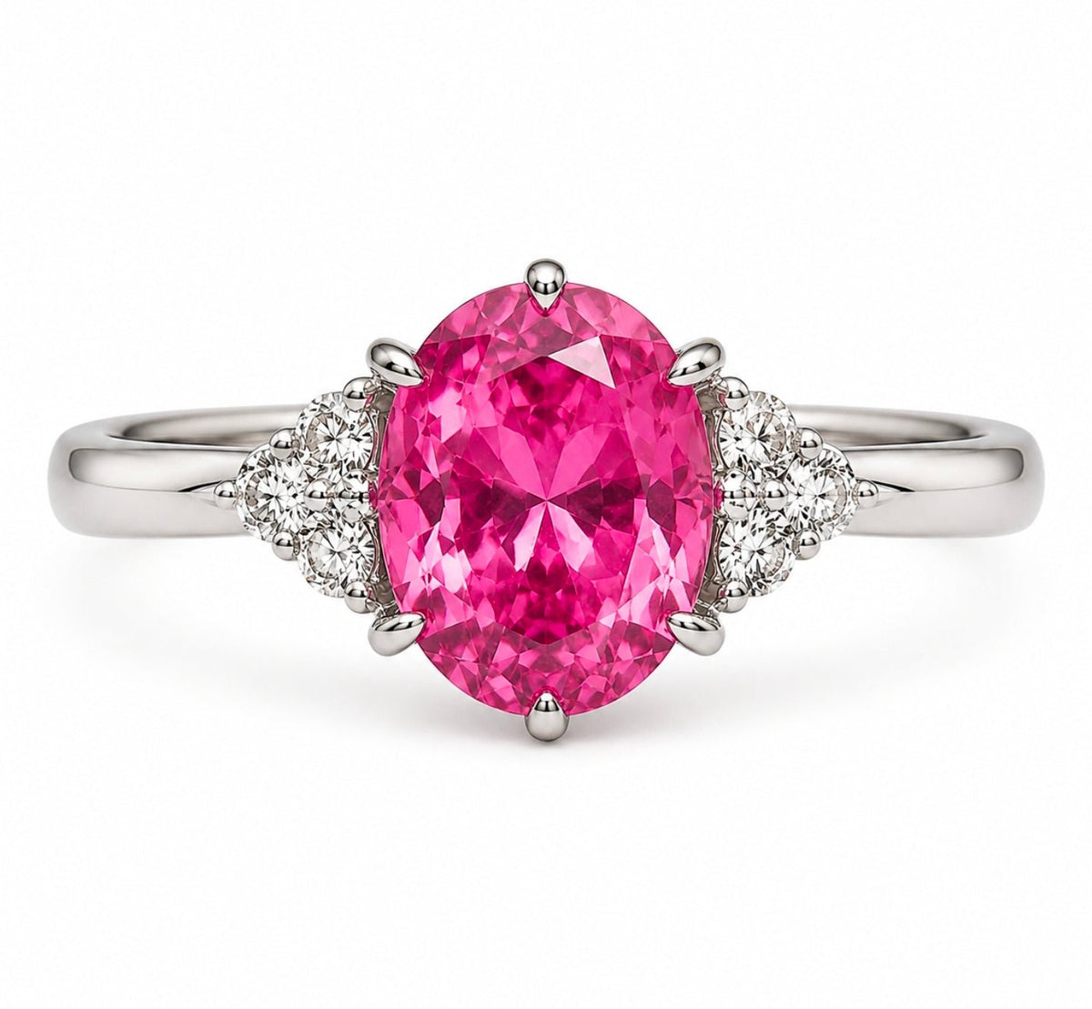 Oval Pink Spinel Diamond Ring - Ministry of Gems®RingMinistry of Gems®