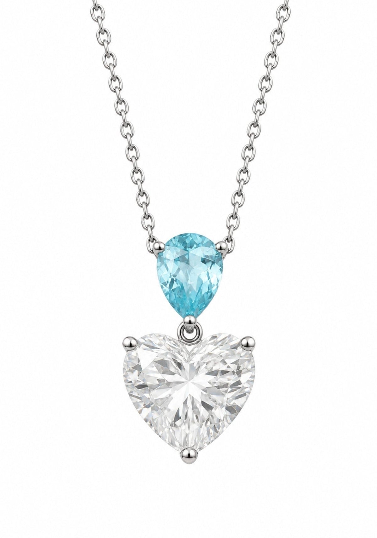 Pear and Heart Two-Stone Pendant - Ministry of Gems®PendantMinistry of Gems®