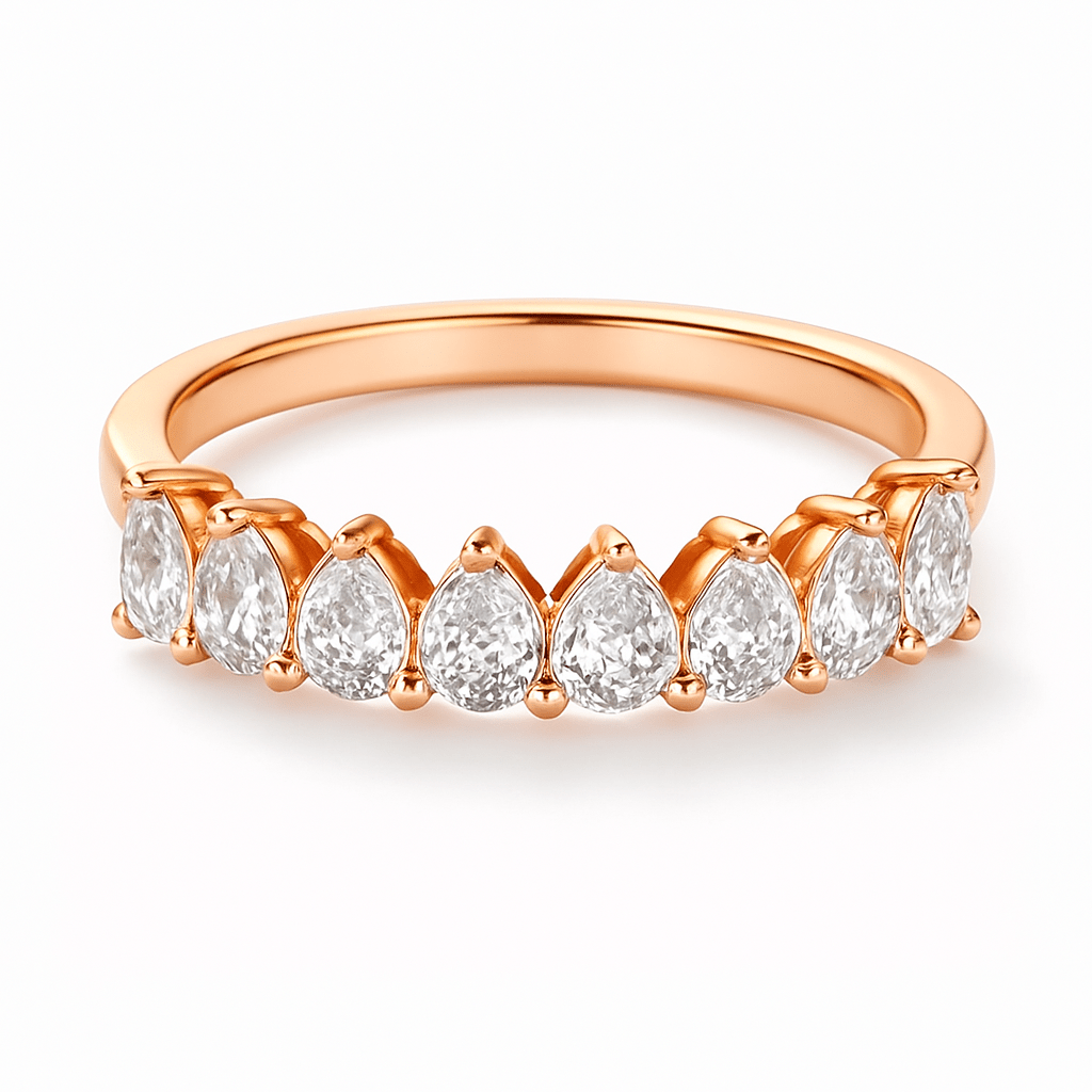 Pear Diamond Half Eternity Wedding Band - Ministry of Gems®RingMinistry of Gems®