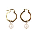Pearl Charm Gold Hoops - Ministry of Gems®EarringsMinistry of Gems®